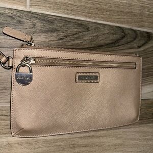 Coach Metallic Tan Wristlet